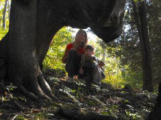 Deb & Kyle hiking in Paris, Ontario