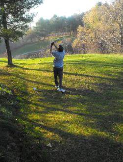 Fore! -Dennis is never sure which way it's going!