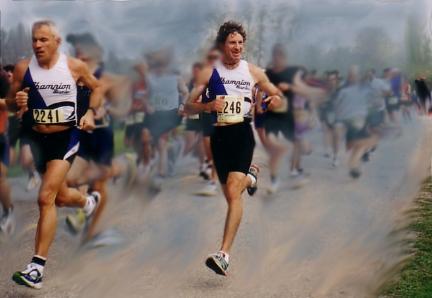 Ed and Dennis duathlon run