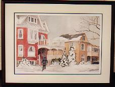 Framed Snowy Delivery print