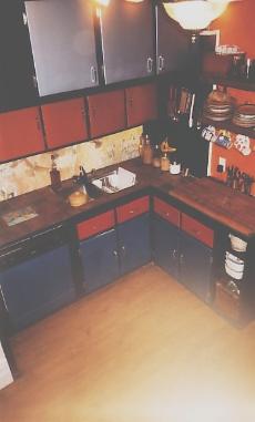 the colourful kitchen
