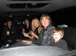 ...off in the limo to the Lenny Kravitz concert