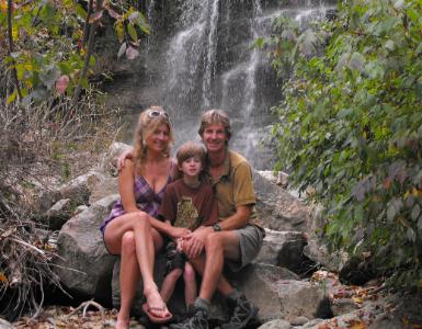 the waterfall at Rock Glen Conservation Area