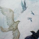 watercolour on board