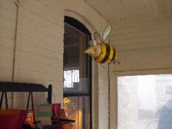 bee mobile in enclosed porch