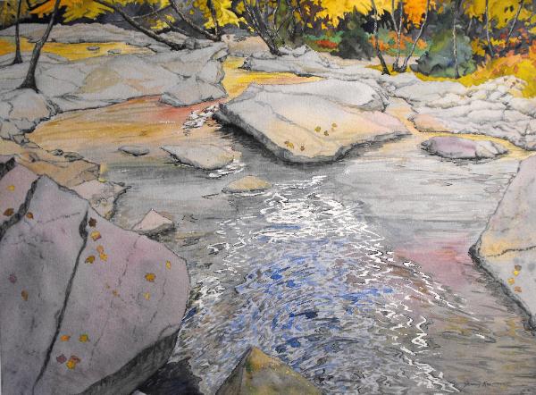 original watercolour on paper Rock Glen