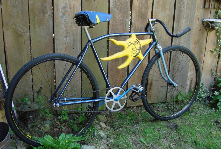 Single speed art bike Mr. Sunshine by Dennis Kalichuk