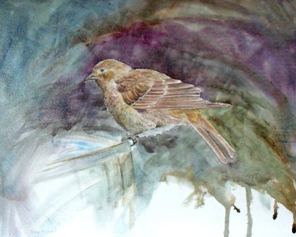 Original watercolour on gesso on canvas - varnish sealed