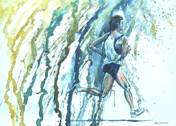 Original Kalichuk watercolour on hardboard
