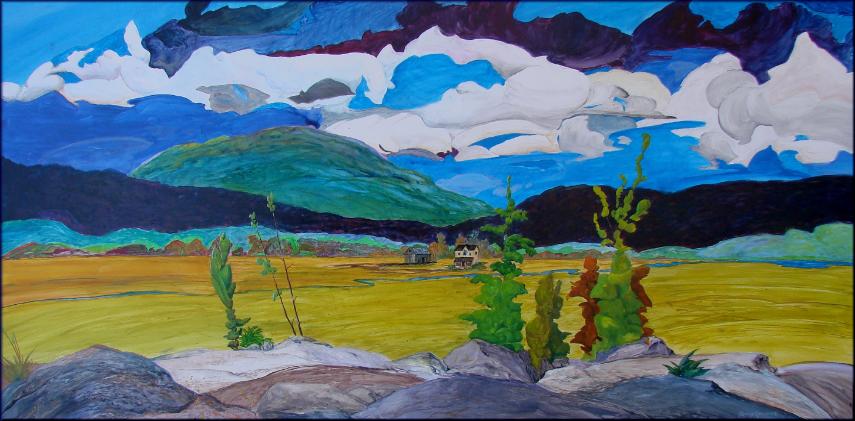 Valley Creek Medley acylic on hardboard 24