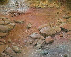 Waterfall Rock Pool watercolour