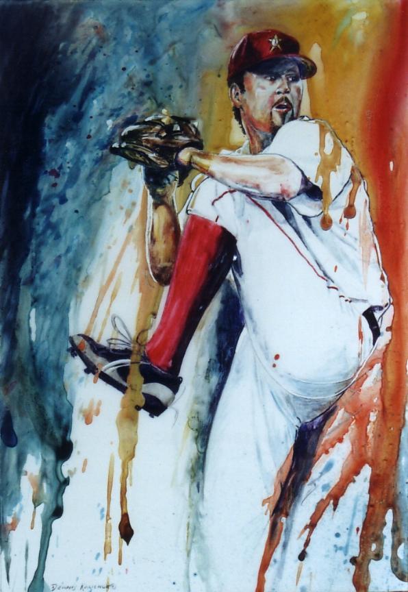 original baseball portrait by Dennis Kalichuk